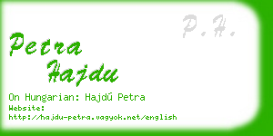petra hajdu business card